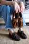 Clover Women's Genuine Leather Lace-Up Beaded Detailed Ballerina Shoes B4679 - 2