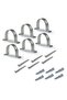 U Clamps Fastener Hanger Pipe Clamps Clip with Screw & Plug for Conduit Pipe Fixing Bracket & Support Water Pipe & Gas Pipe–10 Pcs (1.1/4 Inch)