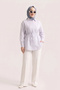 6508 - Stylish Comfortable Tie-Dye Detailed Woven Soft Poplin Fabric Women's Peach Shirt - 4