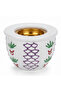 White & Purple Chalk Incense Burner — 9×12 cm