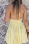 Yellow Mini Halter Dress - 4