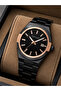 Men's Watch Combination Set Stylish and Modern Design Black Color with Calendar and Gift Box