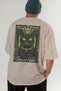 For the Love of Cats 68 Cats Printed Beige Oversize T-Shirt 100% Cotton Unisex Cat Lover Premium Design - 6