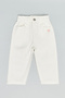 Solid Pants with Button Closure