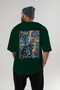 77 Cats for the Sake of Cats Printed Green Oversize T-Shirt 100% Cotton Unisex Cat Lover Premium Design - 4