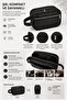 2208 Men's Black Leather Multi-Compartment Double Handle Personal Care and Hand Bag - 8