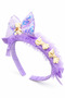Colorful Girl's Pink Bow Crown with Glittering Ribbon Stylish Hair Crown - 2