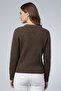 Women Crew Neck Knitted Long Sleeve Sweater, Multicolor - 3