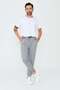 Gray Waist-Tied Elastic Cuffed Men's Sweatpants with Zipper Pockets - 7