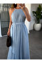 Baby Blue Shawl Strap Dress - 3428 - 3