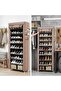 Foldable Shoe Rack | 10-Tier Shoe Organizer with Cover | Stores up to 27 Pairs | Portable Sho - 5