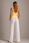 Yellow ribbed strap top-slim fit women's tank top - 3