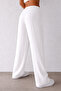 Women's Wide-Legged Trousers with Front Pockets, Comfortable Fit, Linen, Casual and Stylish Pants - 6