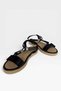 Women's Stone Detailed Flat Sandals Black - 3