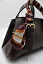 Women's Brown Mini Scarf Handle Crossbody Hand and Shoulder Bag - 5
