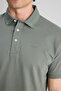 Slim Fit Khaki Pique Textured T-Shirt - 2