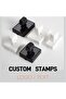 Custom Business Rubber Stamp, Large Size 11 x 8 cm, Personalised Logo Design, Black and White, ABS Material - 3