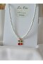 Cherry Necklace Women White Beads Kids Necklace Short Choker - 7