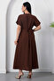 V-Neck Dress with Buckle at the Waist and Tie at the Back Grs4021 - 7