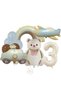 İstoç Latex Balloon Rainbow Airplane Police Car Birthday Balloon Set with Teddy Bear Age-3