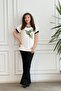 Combed Cotton Blouse with Bird Gilding Print Detail on the Front - 5