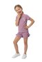 Girls' Set with Heart Printed Shorts and Bow Detail - 2
