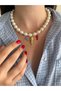 Pearl Turquoise-Fish-Chili Luck Women's Necklace - 2