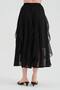 Women's Polka Dot Patterned Long Skirt with Ruffle Detail and Elastic Waist Design - 4
