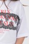 Hay Kids Girls Oversize Printed T-Shirt Gray & White Color Options Relaxed Fit Cotton T-Shirt - 3