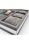 12-Piece Watch Tray Watch Organizer Gray Gray Padded Silver Patterned - 4