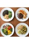 20 Pcs Opal ware Dinner set 6 Dinner plate, 6 Dessert plate, 6 Bowls and 2 Serving bowl Dishwasher Microwave Freezer safe BPA Free Heat resistance - 3