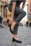 7491 Ventes Stone Embroidered Lace 3 cm High Low Heel Women's Shoes - 2