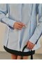 Women's Mirelle Woven Poplin Fabric Waist-Slit Shirt with Chain Detail - 2
