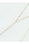 Yellow Y-Shaped and Chain Detailed Women's Double Necklace Set - 2