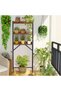 Bathroom Space Saver - 3-Tier Over-the-Toilet Shelf - Metal Frame and Rustic Wood - Multifunctional Organizer with Toilet Roll Holder - Easy Assembly, Ideal for Plants and - 8