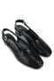 Women's Genuine Leather Black Wrinkled Patent Leather Heeled Shoes - 3