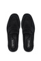 Women's Genuine Leather Black Suede Loafer Shoes - 5