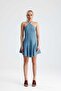 Cassi̇a Short Dress with Self-Pulled Fabric