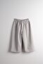 Linen / Cotton Loose Fit Unisex Kids' Trousers (Grey)