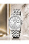 Men's Wristwatch Silver Color Steel Band White Dial Stylish Classic Design with Calendar - 7