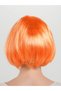 Orange Color Party Wig with Straight Hair - 2