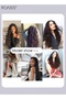 Clip in Hair Extensions One Piece Curly Hair Extension with 5 Clips Heat Resistant Synthetic Hairpiece for Women Girls (55cm,Brown Black) - 6