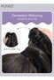 Long Wavy Ponytail Hair Extension Mini Claw Clip Synthetic Natural Soft Hairpiece for Women Girls Daily and Party Use (50cm,Brown Black) - 5