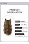 Invisible Wire Hair Extension Long Wavy Hairpiece with Transparent Headband Adjustable Size and 4 Secure Clips for Women (50cm,Brown Gold) - 3