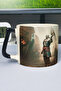 كوب سيراميك فاخر مطبوع عليه Dark Souls (قطعة واحدة) بمقبض أسود خاص V4D
