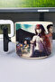 كوب سيراميك فاخر مطبوع عليه رسومات أنمي Steins;Gate (قطعة واحدة) على شكل حرف T بمقبض أسود خاص V1T