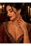 Gold Waterway Pendant Necklace with Zircon Stones 4-Piece Jewelry Set Necklace Earrings Bracelet Ring Wedding Evening Dress Set - 8