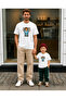 Father's Day Dad Son Combination T-Shirt Oversize 100% Cotton Printed T-Shirt (2 Pieces Must Be Ordered for Combination)
