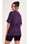 Women's oversized loose fit t-shirt - deer purple - 3