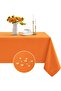 Orange Linen Tablecloth |   Liquid-Proof & Stain-Resistant |   Custom Size Production |   Oeko-Tex ®   100 - 3